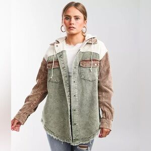 NWT  gilded Intent Stylish Corduroy Colorblock Jacket